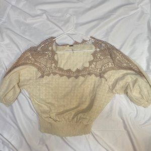 Free People • lacy, off the shoulder sweater